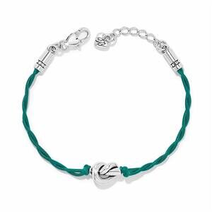 NEW BRIGHTON women's interlok bracelet in green / silver
